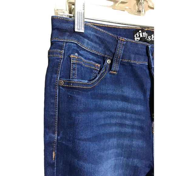 Girlish Mid Rise Bootcut Jeans Dark Wash Denim Comfort Stretch‎ Size 7/28 - Picture 3 of 4